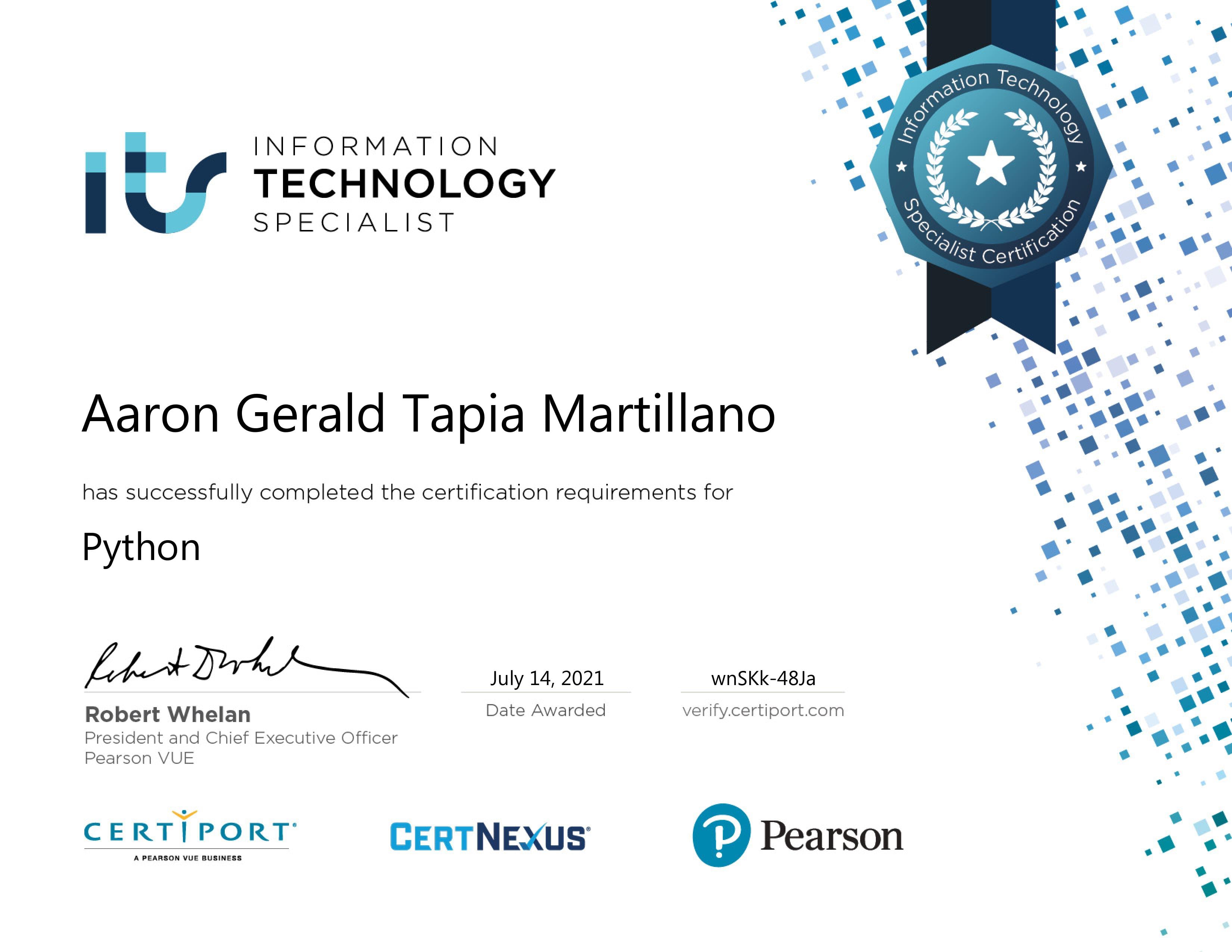 Certification image